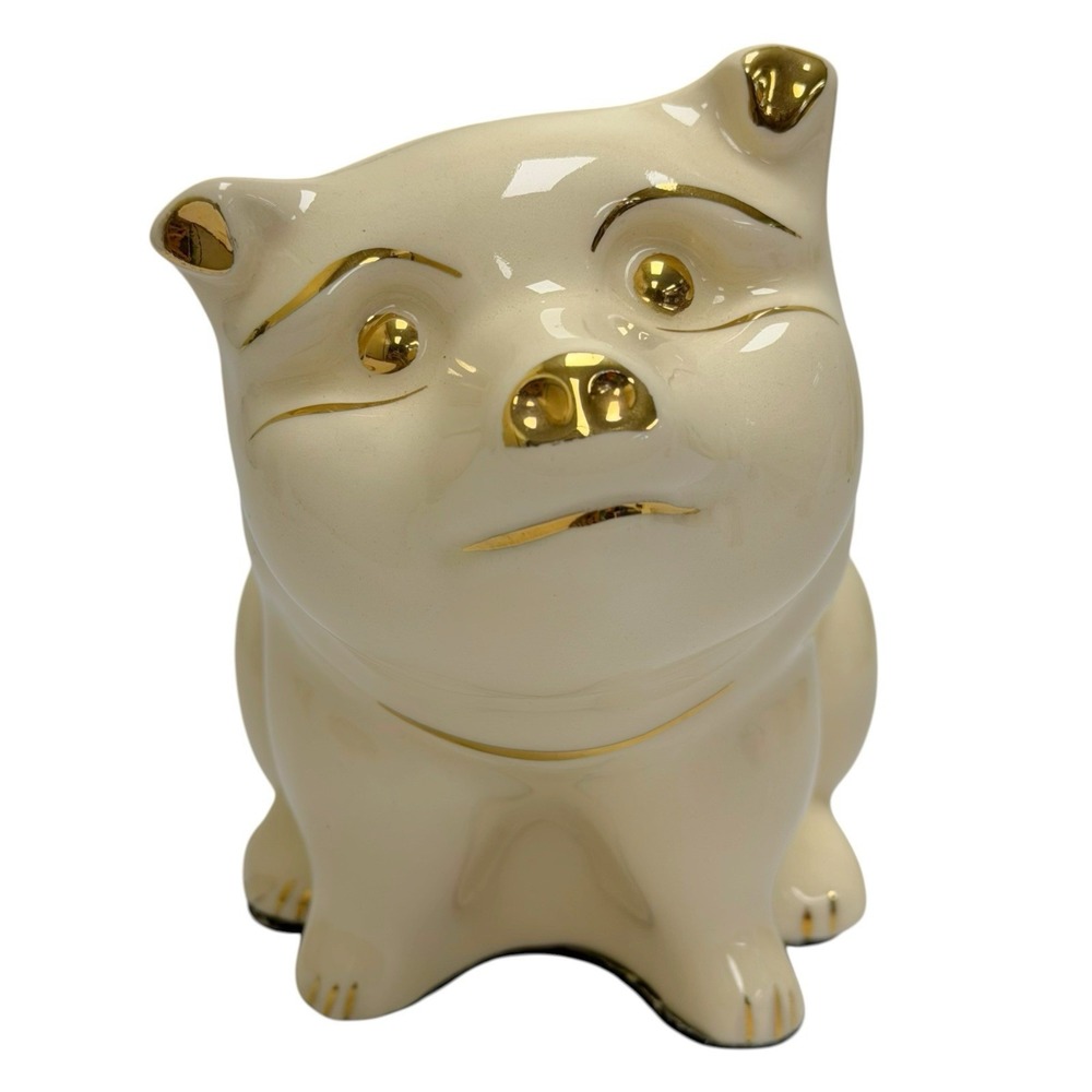 Vintage San Francisco California Ceramic Pig Piggy Bank Souvenir Cute w/Stopper